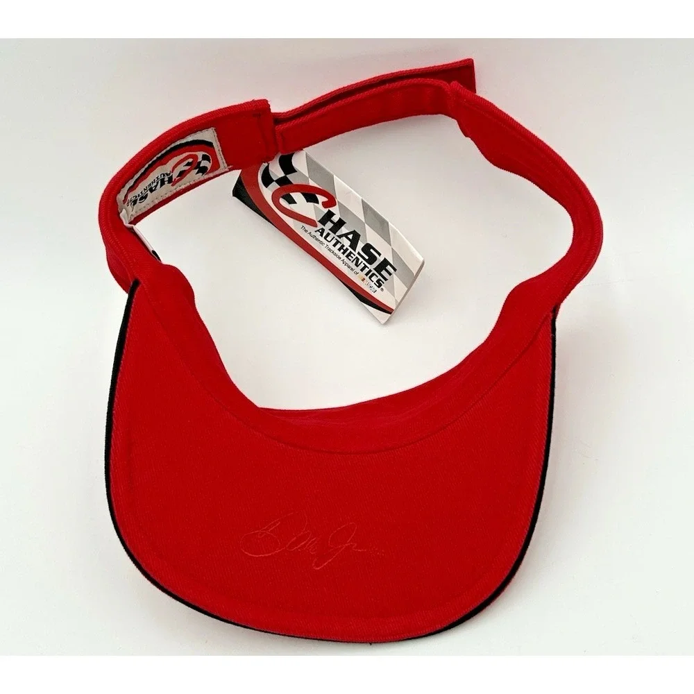 New Nascar Dale Earnhardt Jr Chase Authentics Red Visor Adult StrapBack NWT OSFM